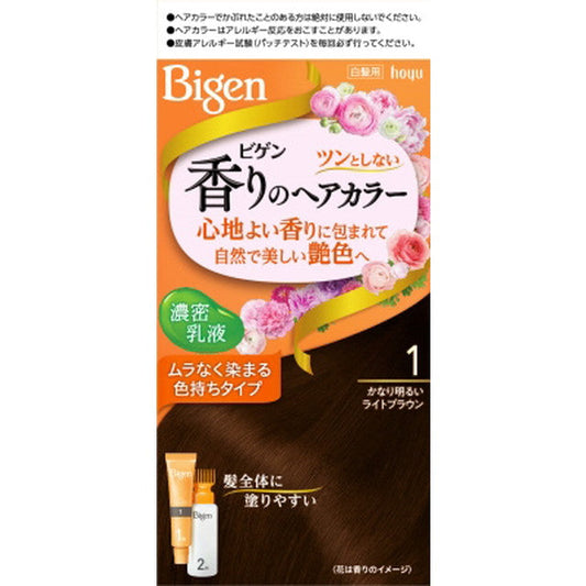 [Quasi-Drug] Bigen Fragrant Hair Color Emulsion 1 Very Light Light Brown 40g + 60ml