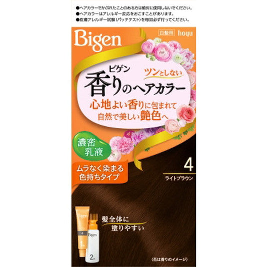 [Quasi-drug] Bigen Fragrant Hair Color Emulsion 4 Light Brown 40g + 60ml