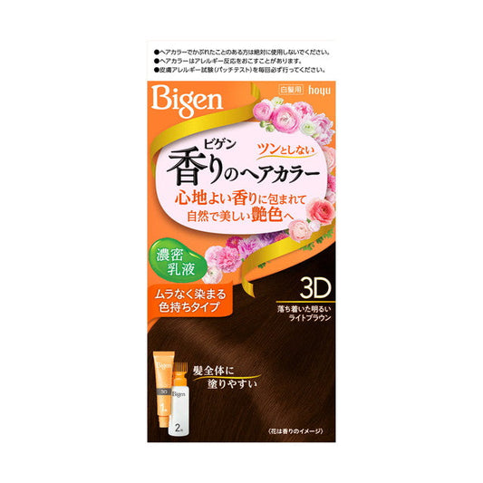 Bigen Fragrance Hair Color Cream 3D Calm Light Brown 40g + 60ml