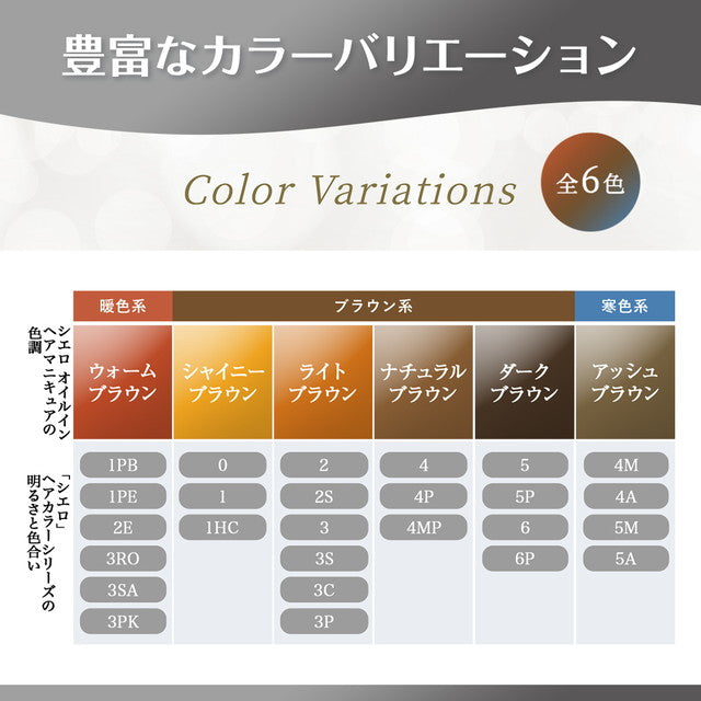 Hoyu Cielo Oil-In Hair Manicure Light Brown 100g + 3g + 10g