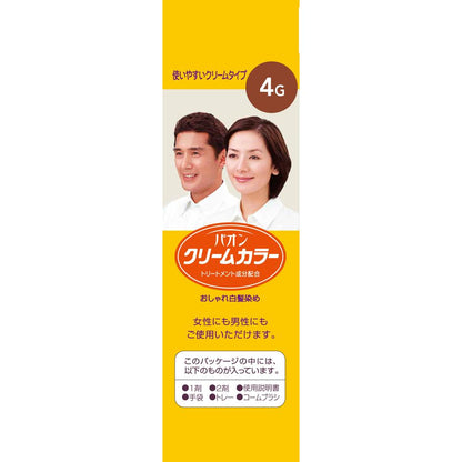 [Quasi-Drug] Paon Cream Color 4G Natural Chestnut 40g + 40g