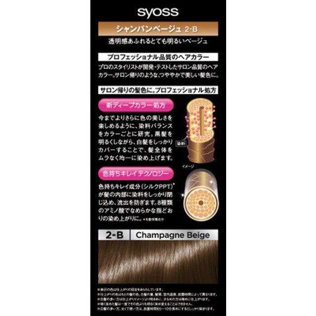 Henkel Japan Syoss Hair Color Cream 2B Champagne Beige 50g + 50g
