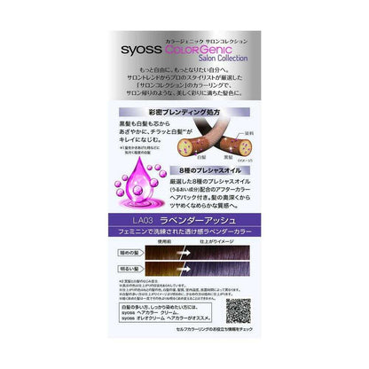 [Quasi-Drug] Sios Colorgenic Milky Hair Color LA03 Lavender Ash 50g+100ml+15g