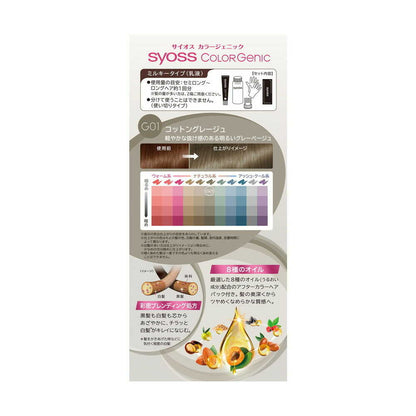 Syoss Colorgenic Milky Hair Color G01 Cotton Greige 50g + 100ml + 15g