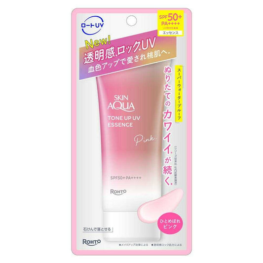 Rohto Skin Aqua Tone Up UV Essence Pink 70g