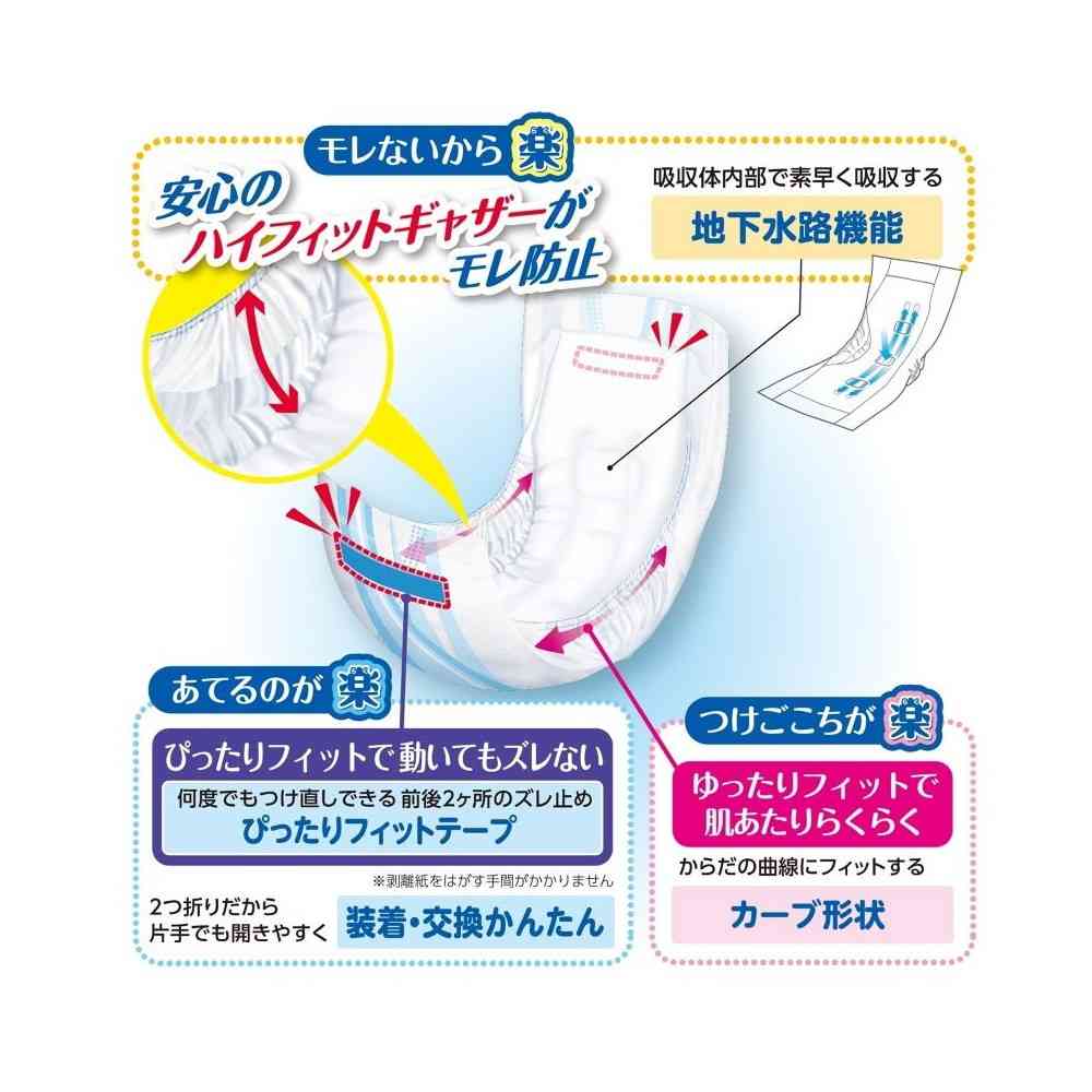 Shirojiro Salva Easy Pads for Paper Pants (2x Absorption, 46 pieces)