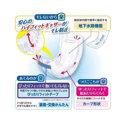 Shirojiro Salva Easy Pads for Paper Pants (2x Absorption, 46 pieces)