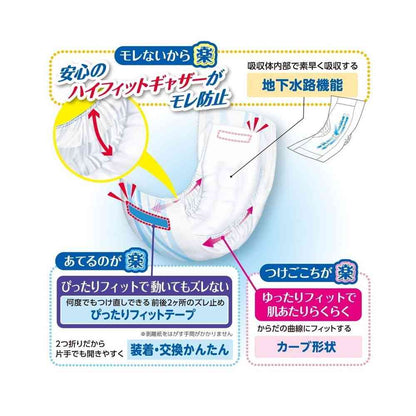 Shirojiro Salva Easy Pads for Paper Pants (4x Absorption, 36 pieces)