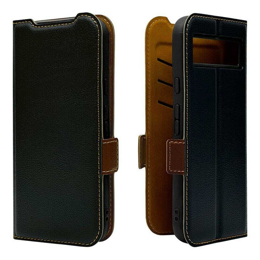 Telephone Lease Google Pixel 8a Slim Diary Case Side Magnet Card 3 Pieces BK×BR 7897PXL8ABSMBKB