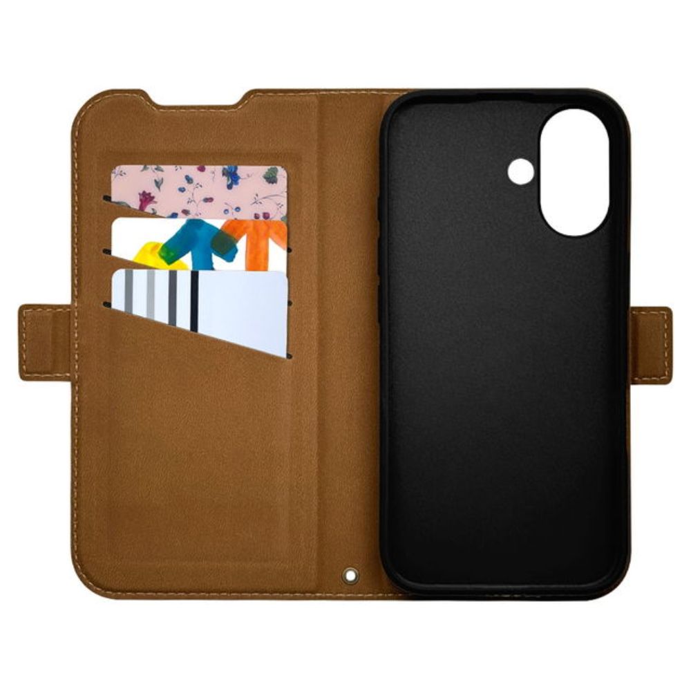 Telehone Lease iPhone 16 Case Cover Navy x Brown