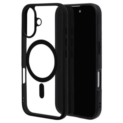 Telehone Lease iPhone 16 Case Cover MagSafe Compatible Black x Clear