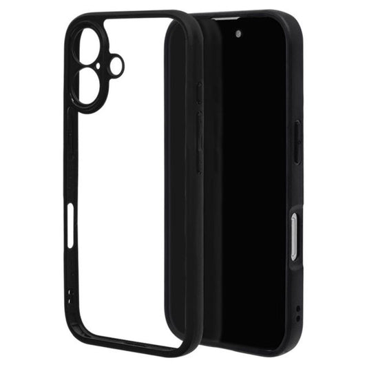 Telephone Lease iPhone 16 Case Cover Hybrid Extreme Protection Black x Clear
