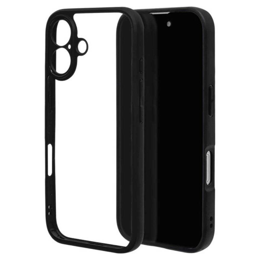 Telephone Lease iPhone 16 Case Cover Hybrid Extreme Protection Black x Clear