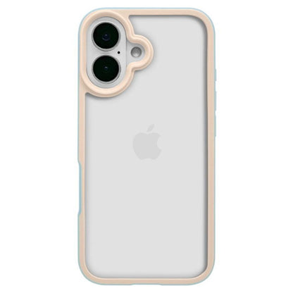 Telephone Lease iPhone 16 Case Cover Bicolor Clear Back Light Blue