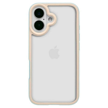 Telephone Lease iPhone 16 Case Cover Bicolor Clear Back Light Blue
