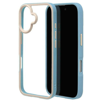 Telephone Lease iPhone 16 Case Cover Bicolor Clear Back Light Blue