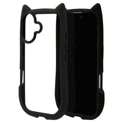 Telephone Lease iPhone 16 Mimi Cat Ear Hybrid TPU×PC Black 8143IP461HPBK