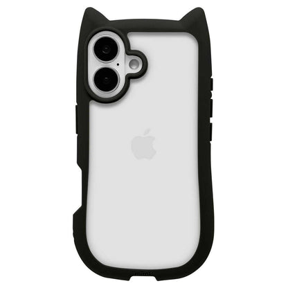Telephone Lease iPhone 16 Mimi Cat Ear Hybrid TPU×PC Black 8143IP461HPBK