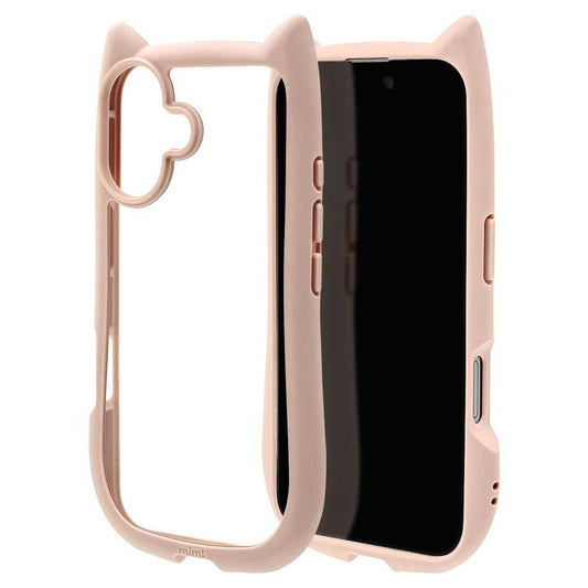 Telephone Lease iPhone 16 Mimi Cat Ear Hybrid TPU×PC Smoky Pink 8145IP461HPSPK
