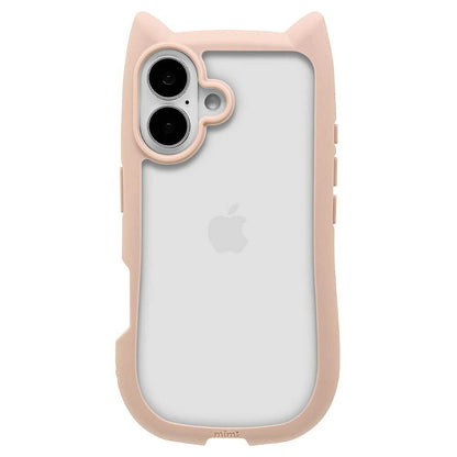 Telephone Lease iPhone 16 Mimi Cat Ear Hybrid TPU×PC Smoky Pink 8145IP461HPSPK