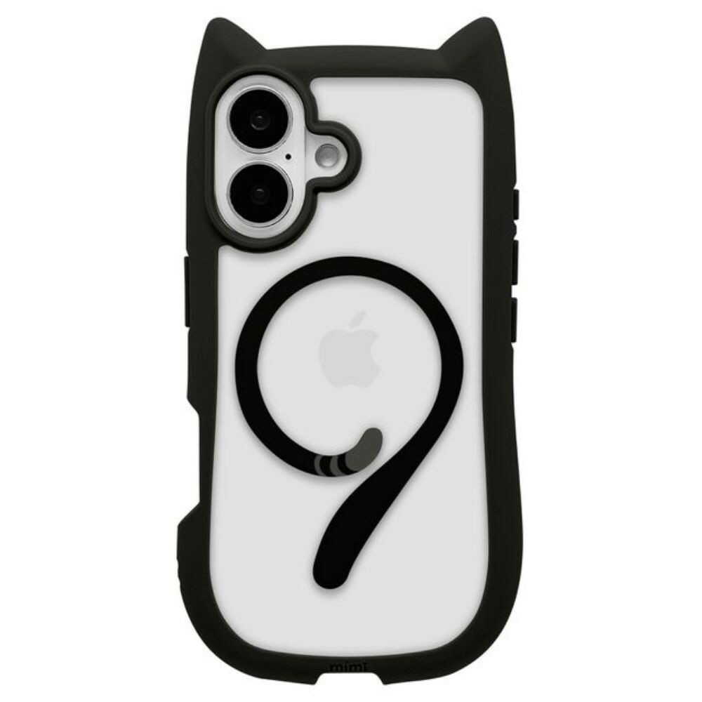 Telephone Lease iPhone 16 Case Cover MagSafe Compatible Cat Ears Black
