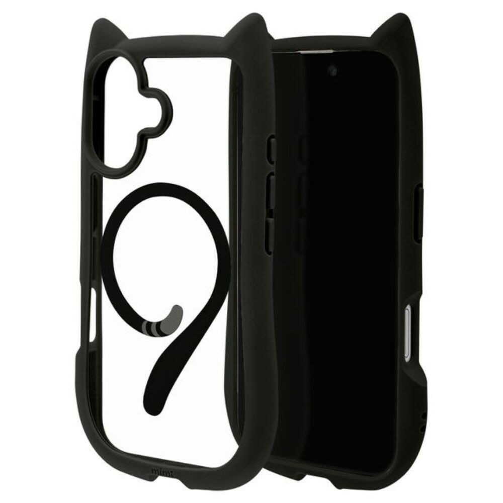 Telephone Lease iPhone 16 Case Cover MagSafe Compatible Cat Ears Black