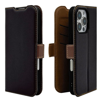 Telephone Lease iPhone 16 Pro Wallet Case Slim Fit Black x Brown