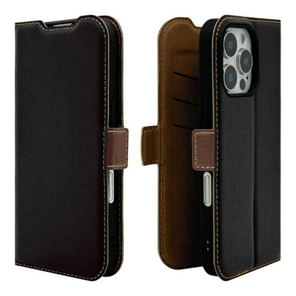 Telephone Lease iPhone 16 Pro Wallet Case Slim Fit Black x Brown