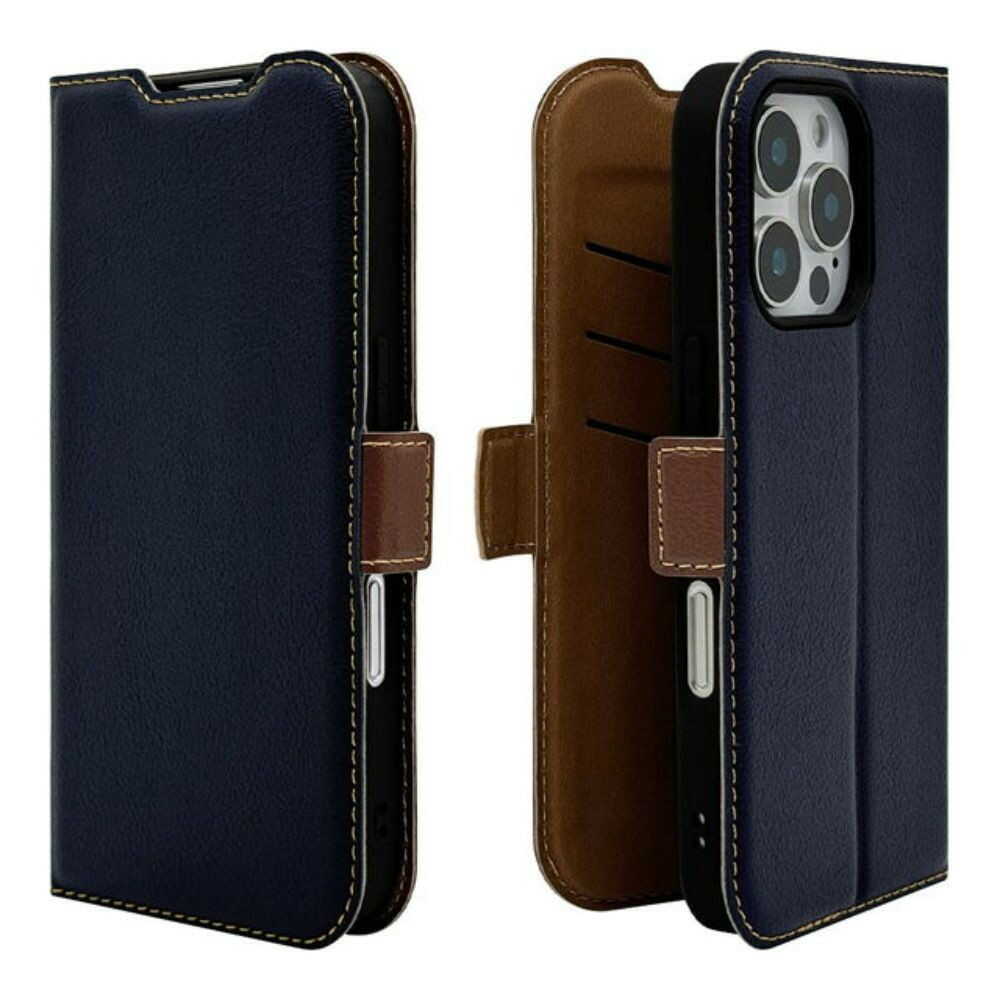 Telephone Lease iPhone 16 Pro Wallet Case Slim Fit Navy x Brown