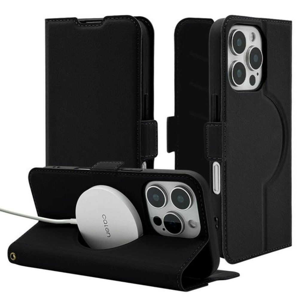 Telephone Lease iPhone 16 Pro Wallet Case MagSafe Compatible Wireless Charging Compatible Black