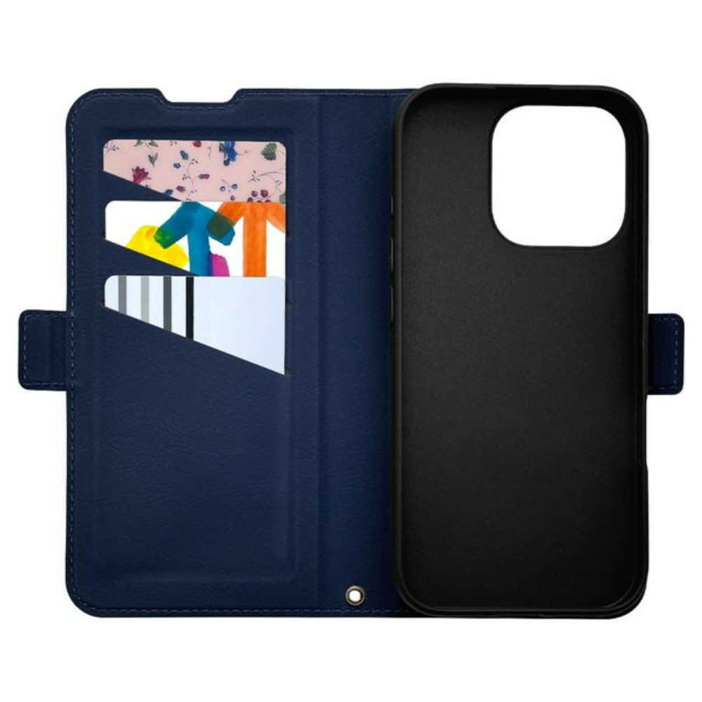 Telephone Lease iPhone 16 Pro Wallet Case MagSafe Compatible Wireless Charging Compatible Navy