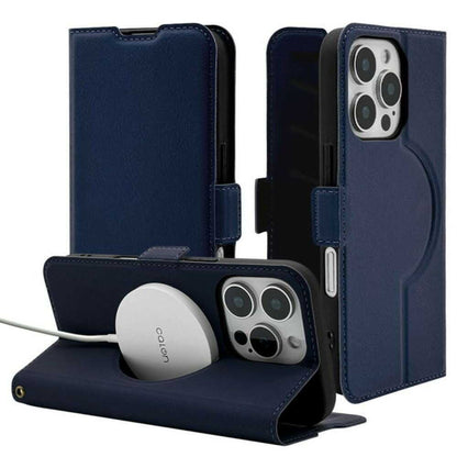 Telephone Lease iPhone 16 Pro Wallet Case MagSafe Compatible Wireless Charging Compatible Navy