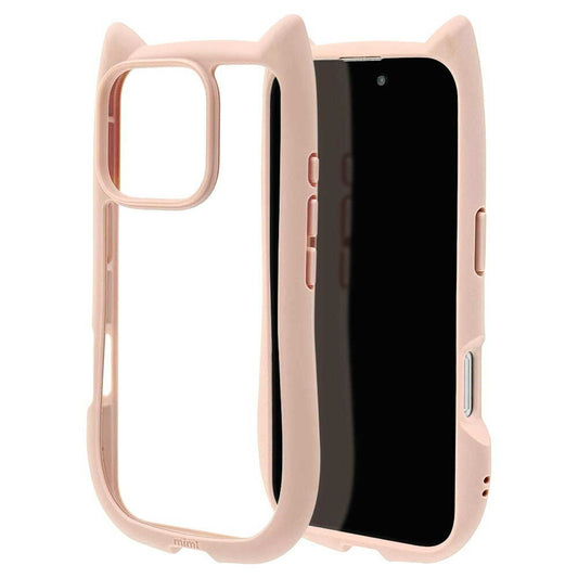 Telephone Lease iPhone 16 Pro mimi Cat Ear Hybrid TPU×PC Smoky Pink 8331IP461PHPSPK