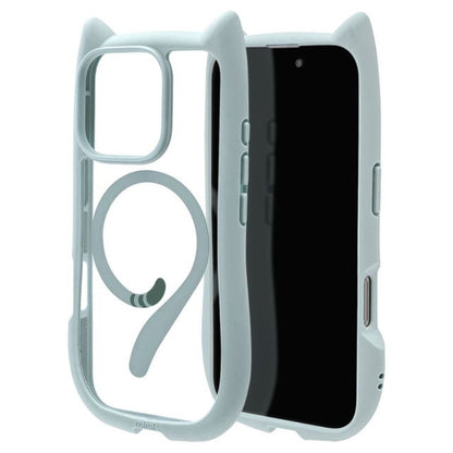 Telephone Lease iPhone 16 Pro Case Cover Cat Ears MagSafe Compatible Smoky Blue