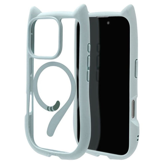 Telephone Lease iPhone 16 Pro Case Cover Cat Ears MagSafe Compatible Smoky Blue
