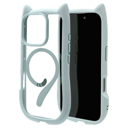 Telephone Lease iPhone 16 Pro Case Cover Cat Ears MagSafe Compatible Smoky Blue