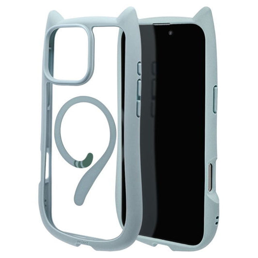 Telephone Lease iPhone 16 Pro Max Case Cover MagSafe Compatible Cat Ears Smoky Blue
