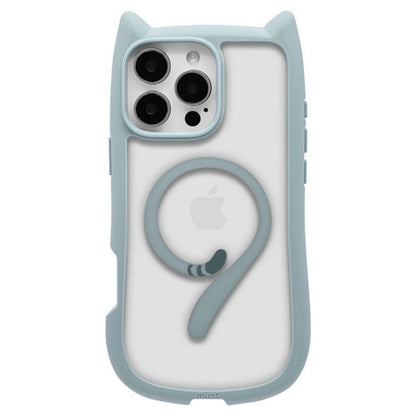 Telephone Lease iPhone 16 Pro Max Case Cover MagSafe Compatible Cat Ears Smoky Blue