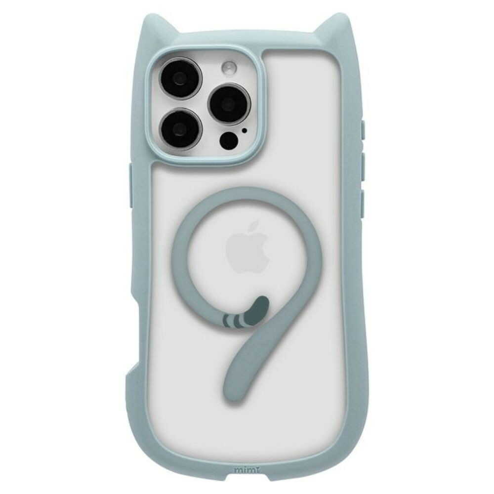 Telephone Lease iPhone 16 Pro Max Case Cover MagSafe Compatible Cat Ears Smoky Blue