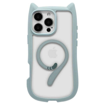 Telephone Lease iPhone 16 Pro Max Case Cover MagSafe Compatible Cat Ears Smoky Blue