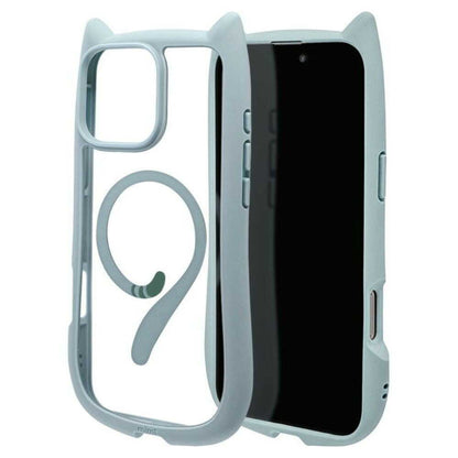 Telephone Lease iPhone 16 Pro Max Case Cover MagSafe Compatible Cat Ears Smoky Blue