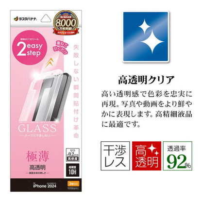 Telephone Lease iPhone 16 Pro Glass Protection Film Clear Thin High Sensitivity Revolution Glass