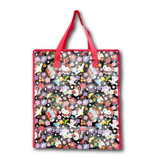 Hatakeyama Trading Shopping Bag M Japanese Pattern Sanrio Characters Black 64201951 80g