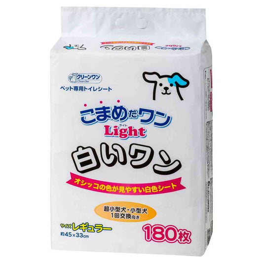 Shizuishiihara Clean One Komame Da Wan White Regular 180 Sheets