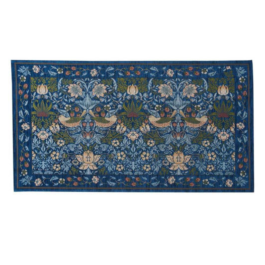 Strawberry Thief Mat Approx. 67×120cm FH1709A B Blue