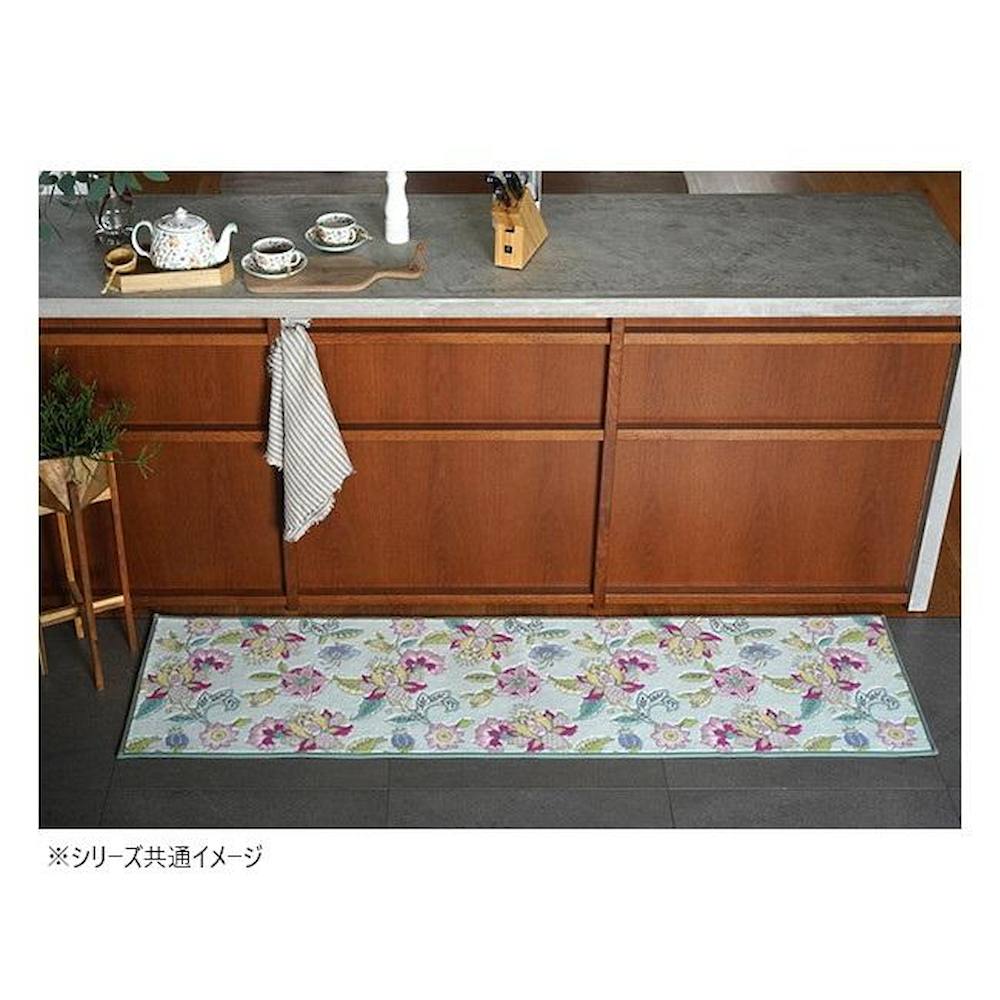 Synchronize Haddon Flower Kitchen Mat 50X200cm Green