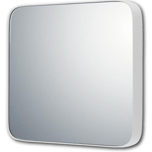 Slim Line Mirror Round Corner M WH