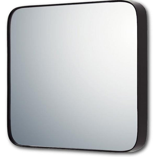 Slim Line Mirror Round Corner M BK