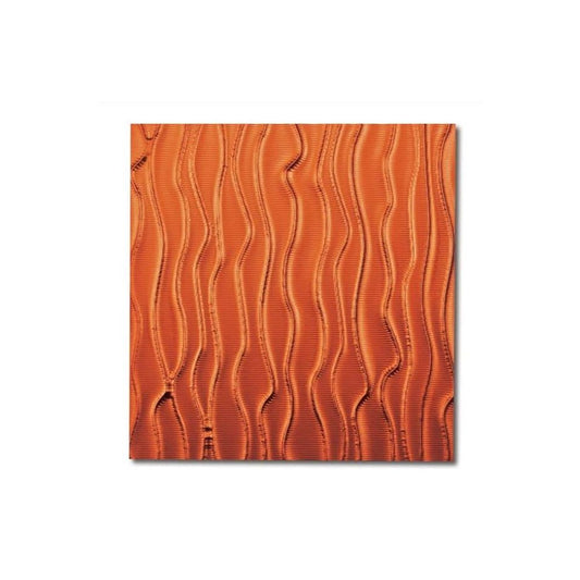 Pladek Wall Art 'Wave' Metal Orange