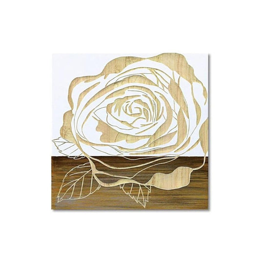 Wood Sculpture Art "Rose 2" WH+NP